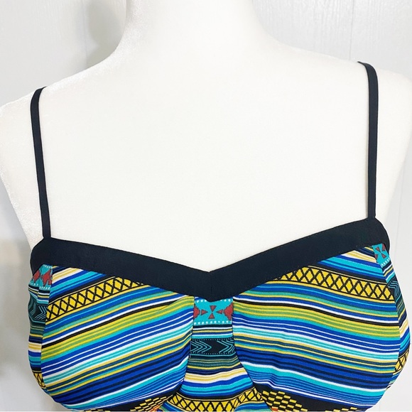 XHILARATION Multicolored Horizontal Stripe Spaghetti Strap Dress Size XXL - Picture 3 of 7